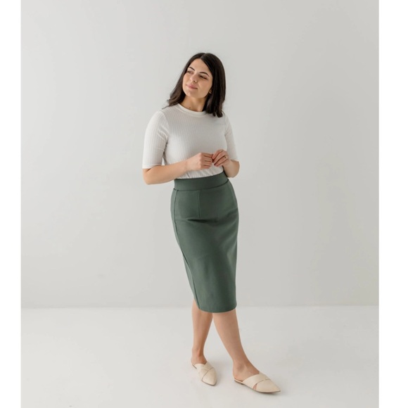 The Mainstreet Exchange Dresses & Skirts - Anna Pencil Skirt in Dusty Green Size XXL NWOT